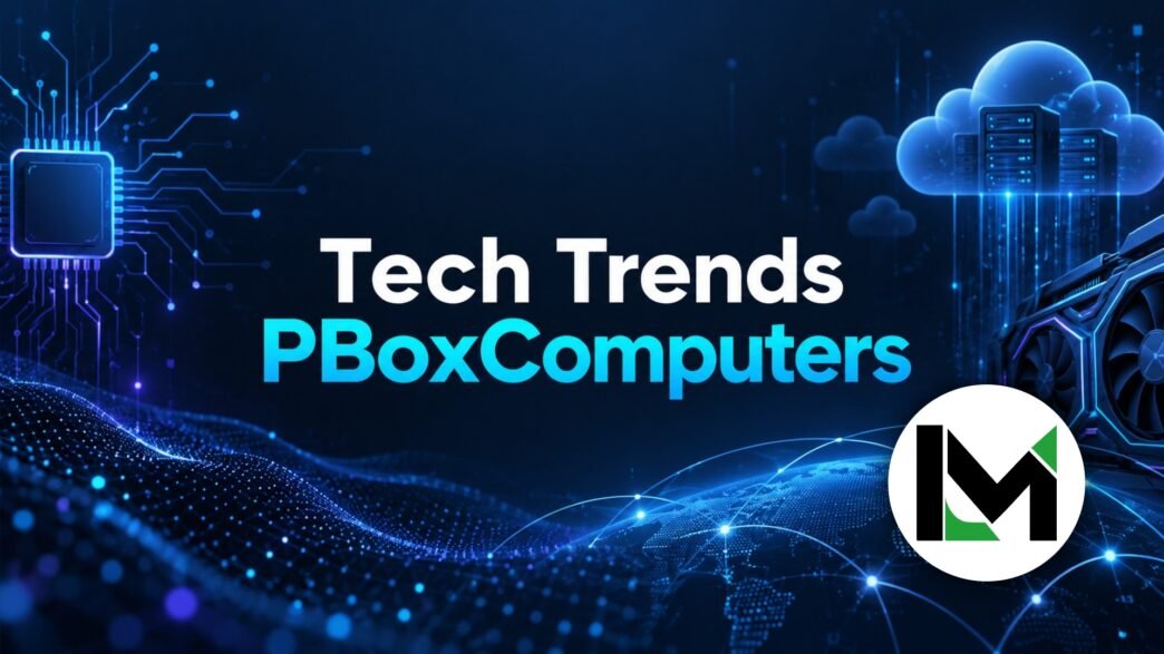 tech trends pboxcomputers header with bold title on a modern digital background